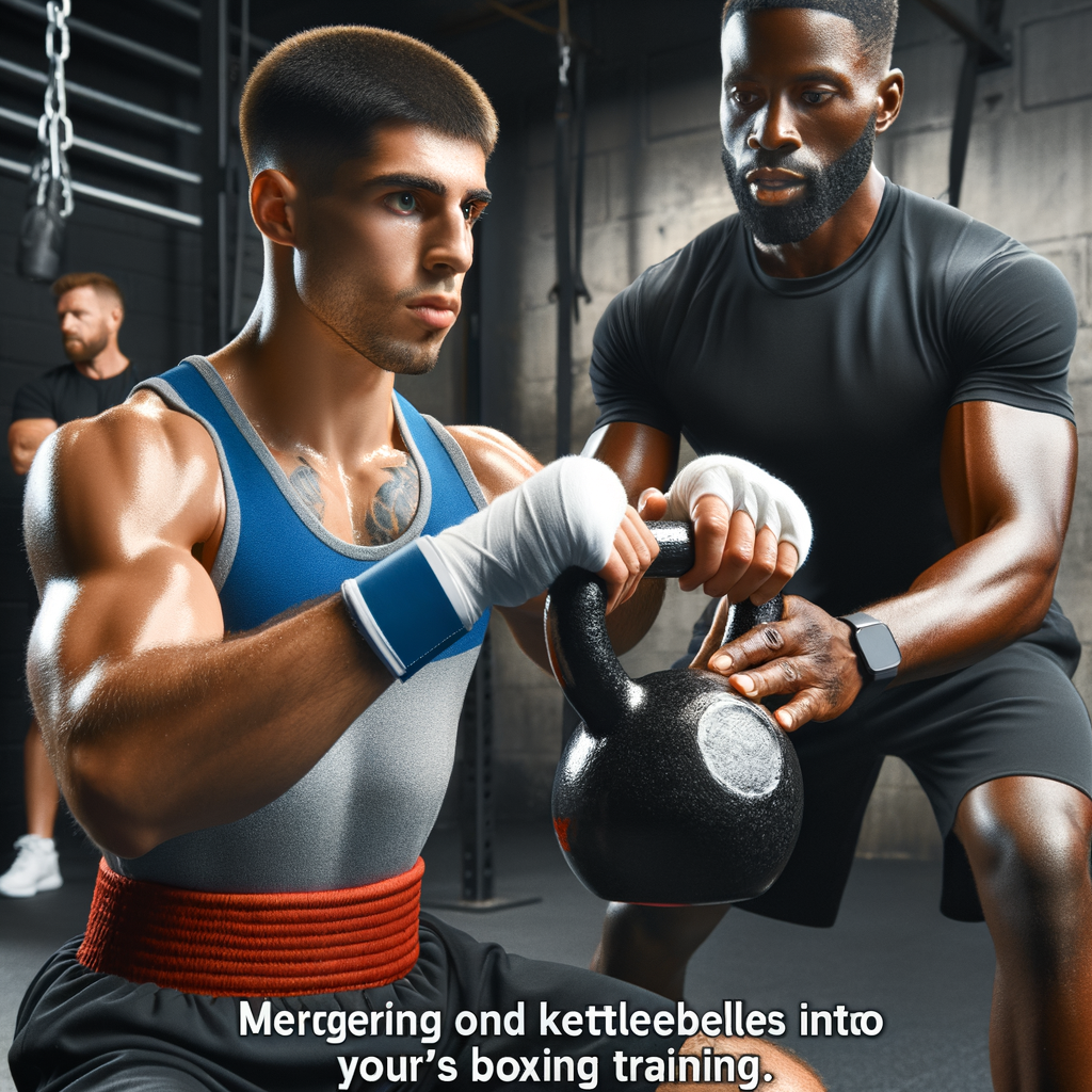 Professional boxer demonstrating kettlebell workouts for boxing, showcasing the power of kettlebell in enhancing boxing skills and strength training for improved performance.