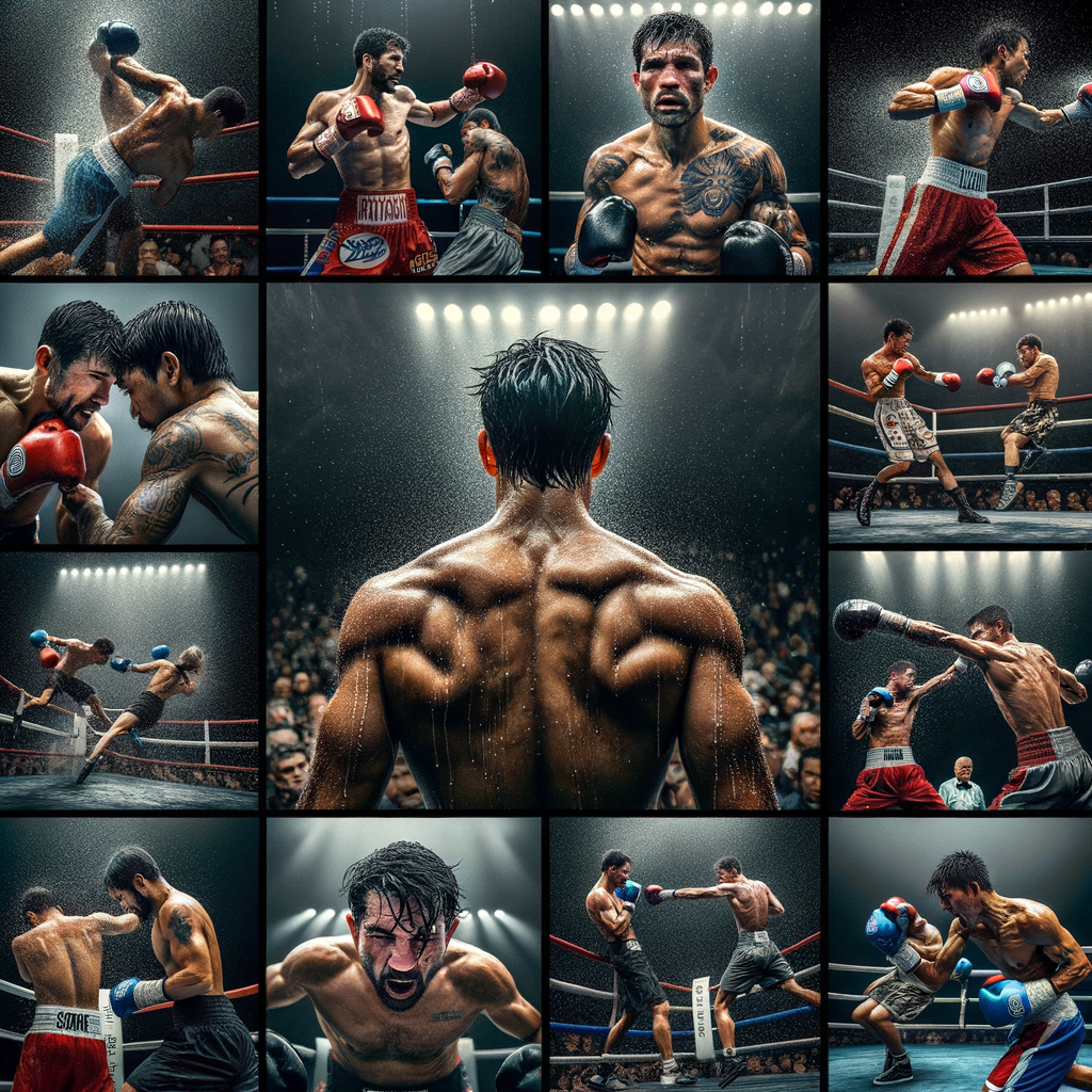 Professional boxing photography showcasing the art of boxing, capturing raw emotions in the ring through emotional boxing photos, boxing action shots, and boxing photo art, highlighting the intensity of sports photography.
