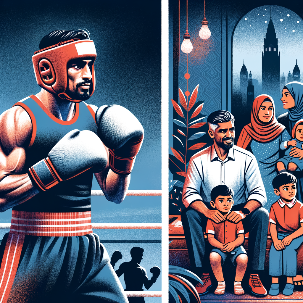 Professional boxer balancing rigorous training and quality family time, illustrating the challenges and rewards of managing a boxing career and family life